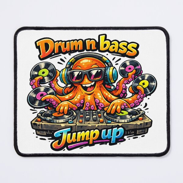 Item preview, Drum and Bass Octopus DJ Jump Up designed and sold by ZenRave Designs.