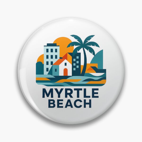 Item preview, Myrtle Beach South Carolina Souvenir - Ocean Pier & Palm Trees Art designed and sold by OzzFrequency.