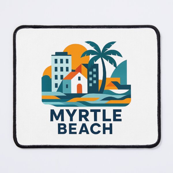 Item preview, Myrtle Beach South Carolina Souvenir - Ocean Pier & Palm Trees Art designed and sold by OzzFrequency.