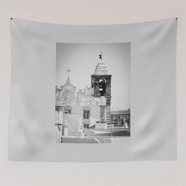 Item preview, Historic Church Tower in Monochrome designed and sold by eddiebarronshop.