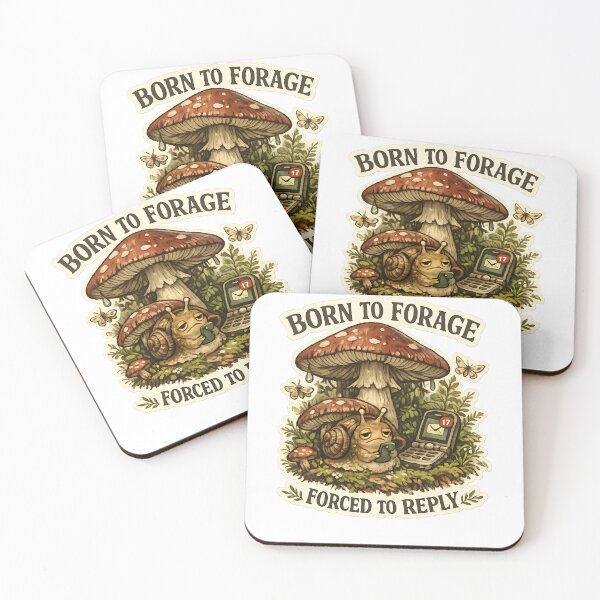 Item preview, Born To Forage Forced To Reply Funny Snail Mushroom Design designed and sold by 404CLOTHINGG.