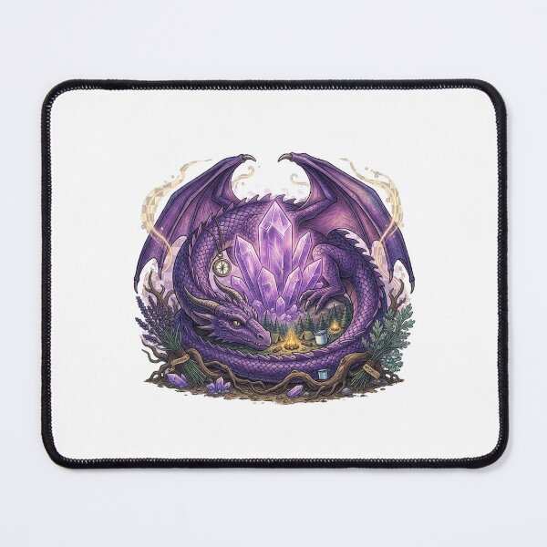 Item preview, Purple Crystal Dragon Fantasy Illustration designed and sold by GrzywaM.
