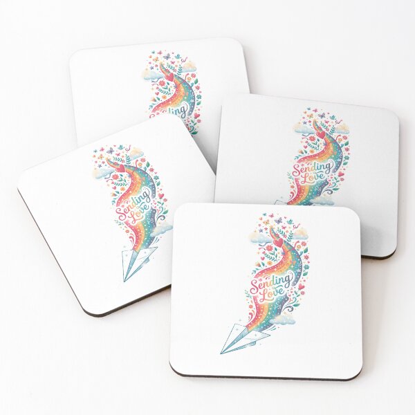Item preview, Sending Love - Rainbow Paper Plane Pride Illustration designed and sold by DesignsCreative.