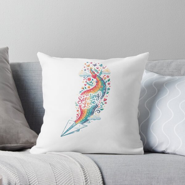 Item preview, Sending Love - Rainbow Paper Plane Pride Illustration designed and sold by DesignsCreative.