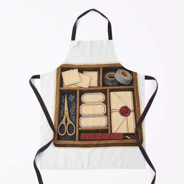 Item preview, Vintage Stationers Tray Filled With Mail Art designed and sold by Freshloop Studio | Whimsical Vintage Art.
