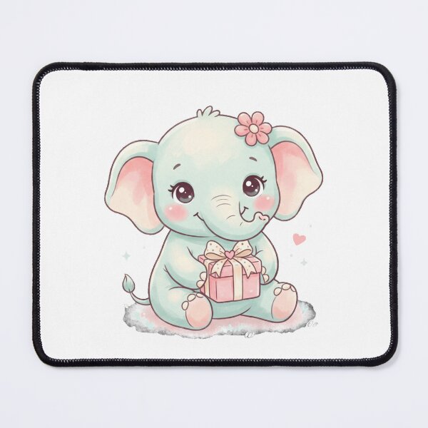 Item preview, An Adorable Baby Elephant - Pastel Mint Gift Box Design designed and sold by DigitfanStudio.