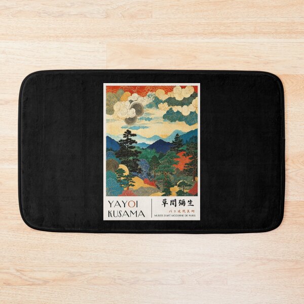 Item preview, Yayoi Kusama Japanese Mountain Landscape Poster - Swirling Clouds Pine Tree Wall Art Print, Paris Museum Decor designed and sold by scrambledpeg.