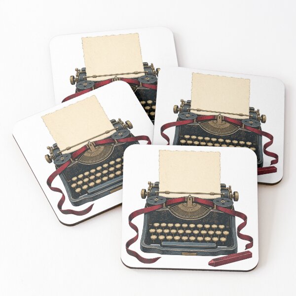 Item preview, Poetcore Typewriter With a Blank Deckled Letter designed and sold by Freshloop Studio | Whimsical Vintage Art.