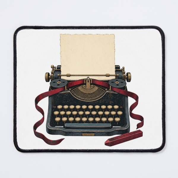 Item preview, Poetcore Typewriter With a Blank Deckled Letter designed and sold by Freshloop Studio | Whimsical Vintage Art.