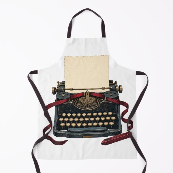 Item preview, Poetcore Typewriter With a Blank Deckled Letter designed and sold by Whimsy Paw Studio | Cute Animal Art.