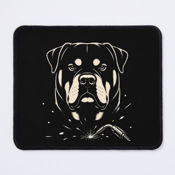 Item preview, Rottweiler Welder - Welding Dog Vintage Line Art designed and sold by RusticMeadow.