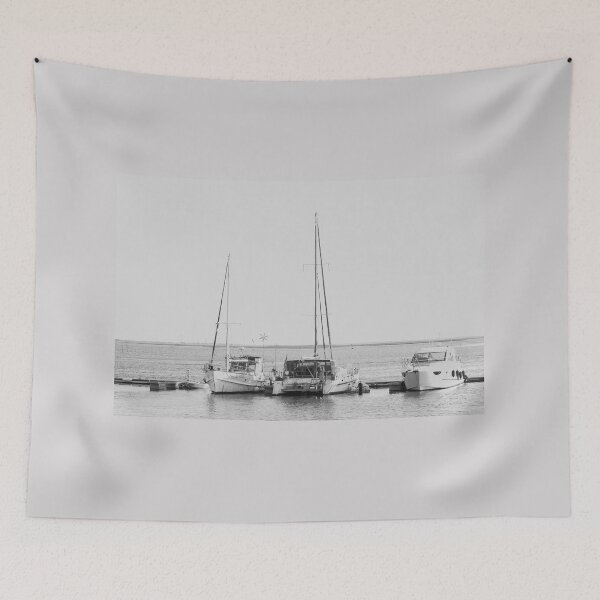 Item preview, Sailboats Docked by the Shore designed and sold by eddiebarronshop.