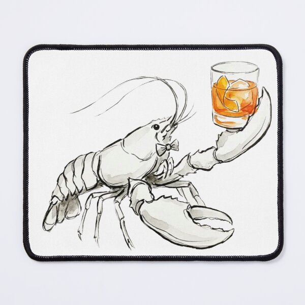 Item preview, Crab with Margarita – Funny Minimalist Cocktail Line Art designed and sold by Evv_u.