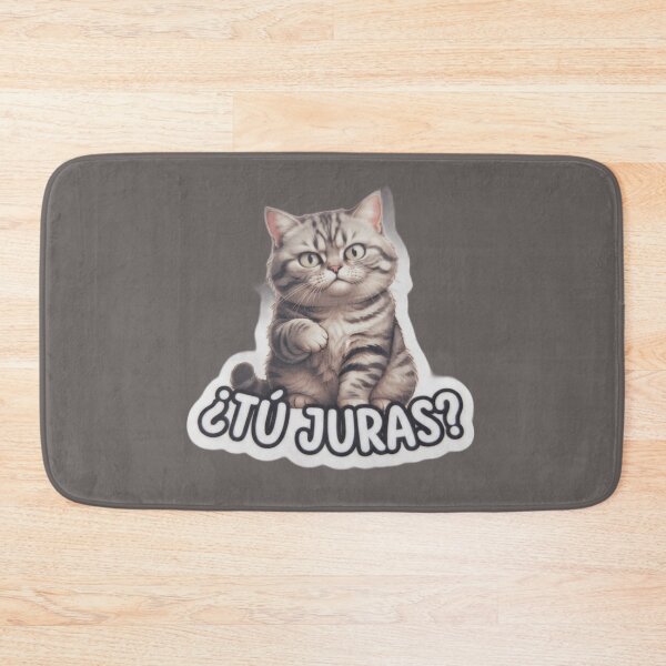 Item preview, Cat with Ironic Phrase "You swear?" designed and sold by Purpleclomb.