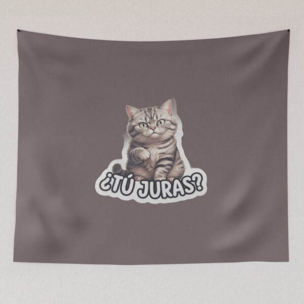 Item preview, Cat with Ironic Phrase "You swear?" designed and sold by Purpleclomb.