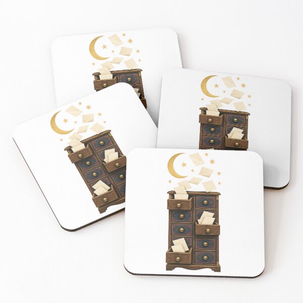 Item preview, Celestial Postal Cabinet Releasing Tiny Letters designed and sold by Freshloop Studio | Whimsical Vintage Art.