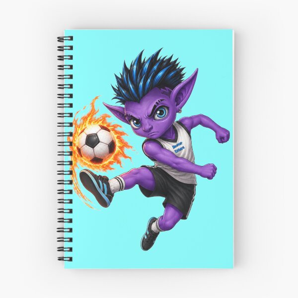 Item preview, Cute Purple Football Monster with blue Hair designed and sold by mARTi.