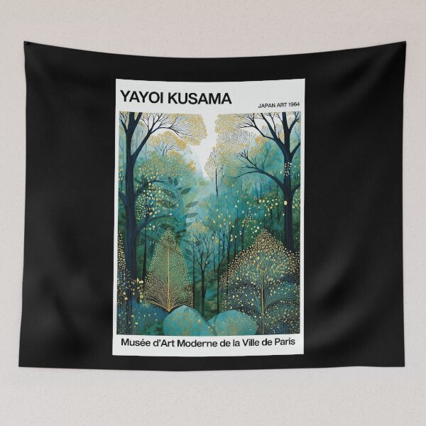 Item preview, Yayoi Kusama Golden Forest Poster - Japan Art 1964 Wall Art Print, Paris Museum Tree Decor designed and sold by HappyGrandmaUB.