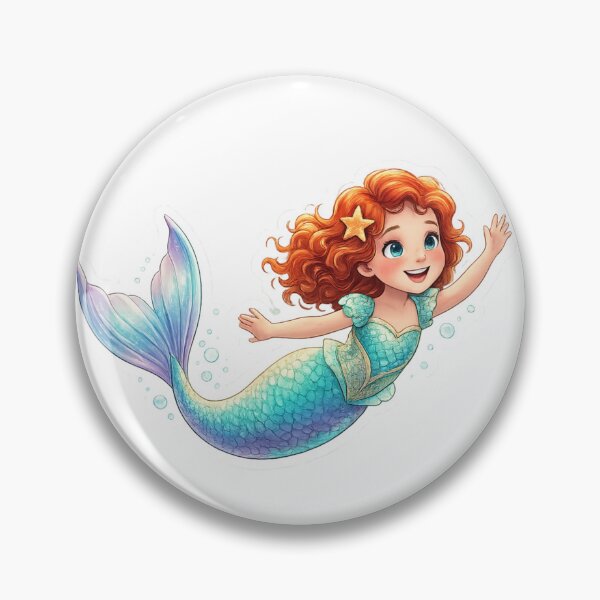 Item preview, Cute Mermaid Under the Sea | Whimsical Ocean Princess Illustration | Kids Fantasy Art designed and sold by ViniSArunStudio.