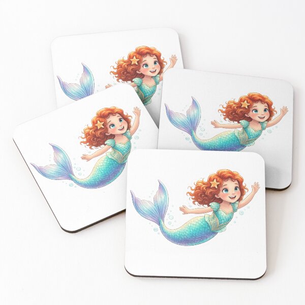 Item preview, Cute Mermaid Under the Sea | Whimsical Ocean Princess Illustration | Kids Fantasy Art designed and sold by ViniSArunStudio.