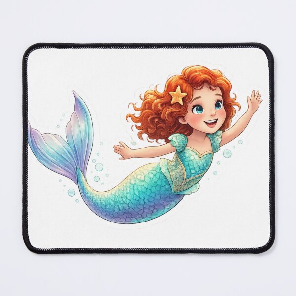 Item preview, Cute Mermaid Under the Sea | Whimsical Ocean Princess Illustration | Kids Fantasy Art designed and sold by ViniSArunStudio.