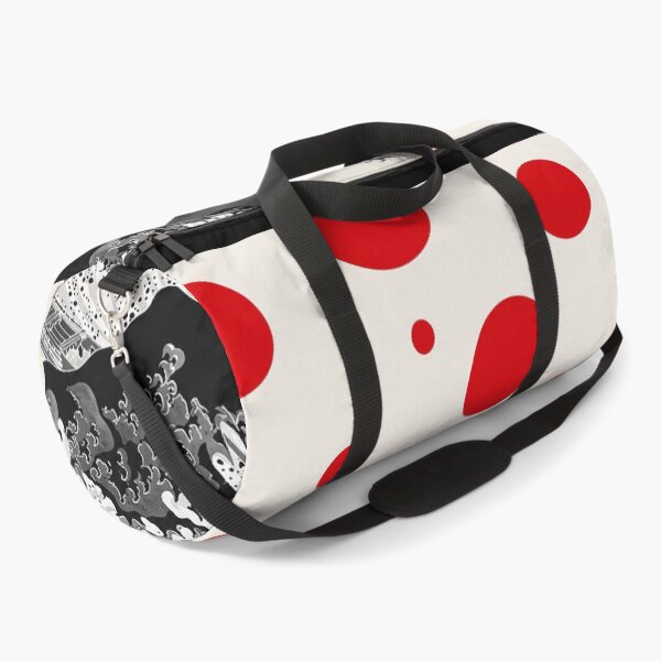 Item preview, Yayoi Kusama x Hokusai Great Wave Poster - Red Polka Dot Iconic Wall Art Print, Japanese Art Decor designed and sold by scrambledpeg.