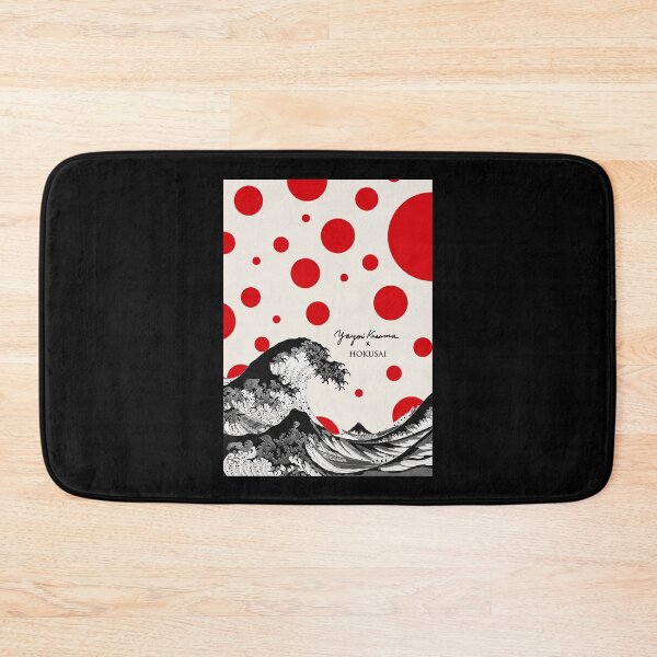 Item preview, Yayoi Kusama x Hokusai Great Wave Poster - Red Polka Dot Iconic Wall Art Print, Japanese Art Decor designed and sold by scrambledpeg.