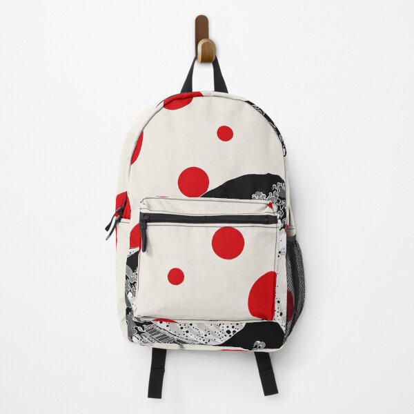Item preview, Yayoi Kusama x Hokusai Great Wave Poster - Red Polka Dot Iconic Wall Art Print, Japanese Art Decor designed and sold by scrambledpeg.