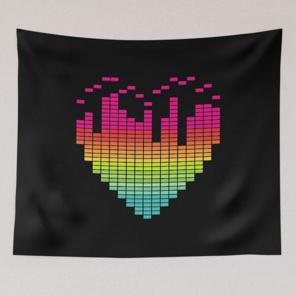 Item preview, Pixel Heart Equalizer Graphic designed and sold by Dmo3HarkoArt.