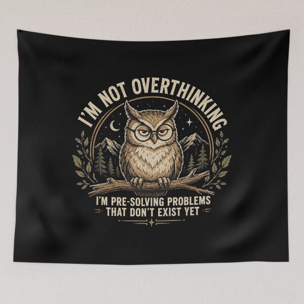 Item preview,  I'm Not Overthinking, Funny Owl, Overthinker Gift, Anxiety Humor, Introvert, Owl Lover designed and sold by Sprinkle12345.