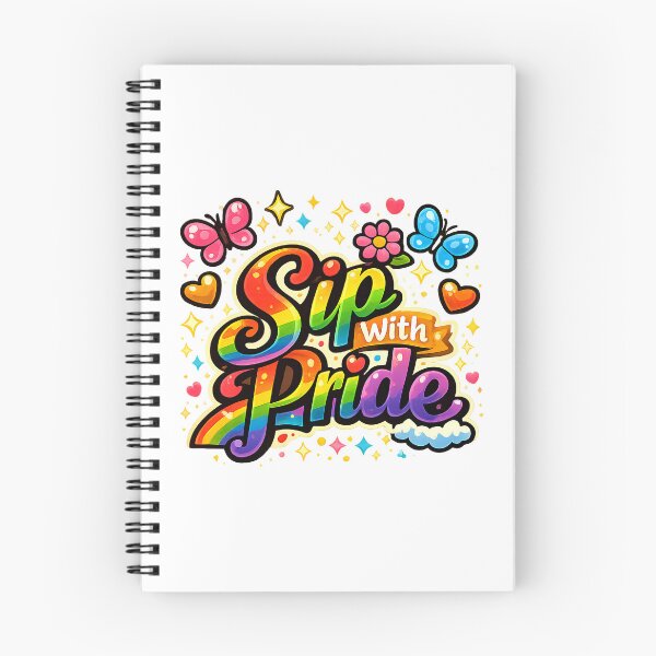 Item preview, Sip With Pride - Rainbow Pride Typography Illustration designed and sold by DesignsCreative.
