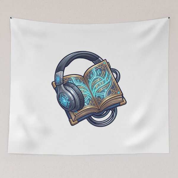 Item preview, Audiobook Addict Headphones And Spellbook designed and sold by ryanguas.