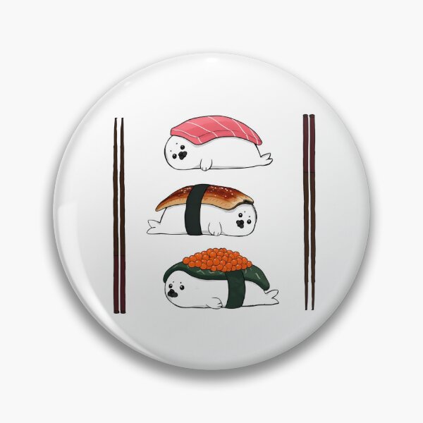 Item preview, Weddell Seal - Sushi Japanese Kawaii Illustration designed and sold by JessArty ⭐⭐⭐⭐⭐.