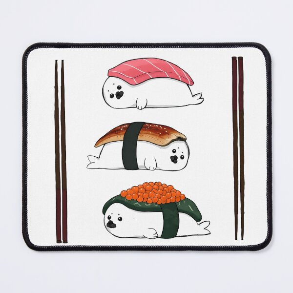 Item preview, Weddell Seal - Sushi Japanese Kawaii Illustration designed and sold by JessArty ⭐⭐⭐⭐⭐.