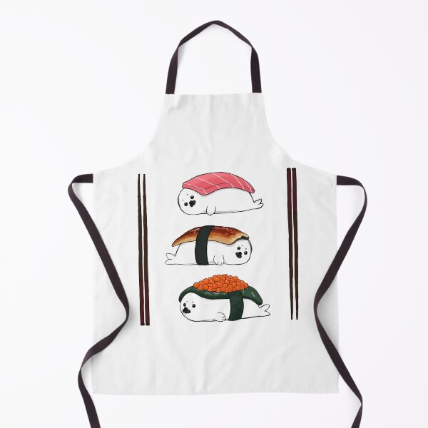 Item preview, Weddell Seal - Sushi Japanese Kawaii Illustration designed and sold by JessArty ⭐⭐⭐⭐⭐.