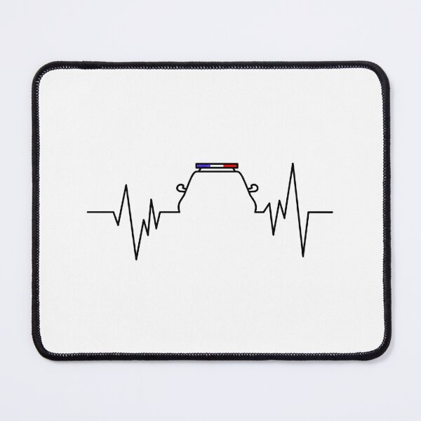 Item preview, Police Heartbeat EKG Car Design designed and sold by Dmo3HarkoArt.