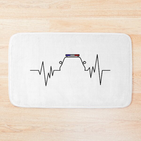 Item preview, Police Heartbeat EKG Car Design designed and sold by Dmo3HarkoArt.