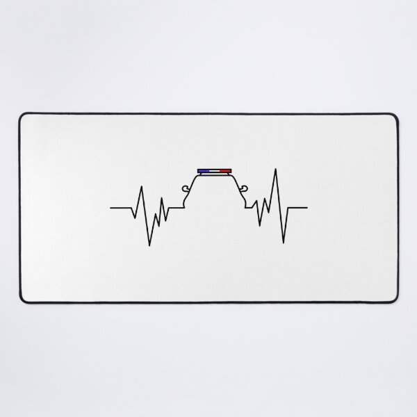 Item preview, Police Heartbeat EKG Car Design designed and sold by Dmo3HarkoArt.