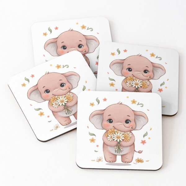 Item preview, A Cute Baby Elephant - Pastel Warm Cream Sticker designed and sold by DigitfanStudio.