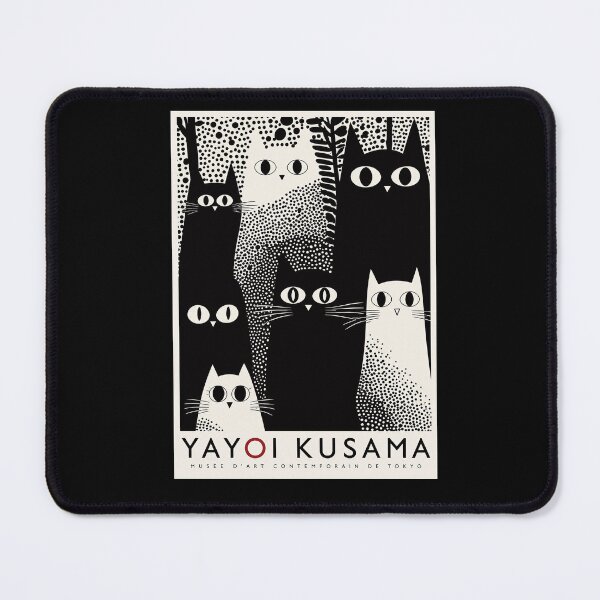 Item preview, Yayoi Kusama Black White Cats Poster - Polka Dot Feline Wall Art Print, Tokyo Contemporary Museum Decor designed and sold by HappyGrandmaUB.