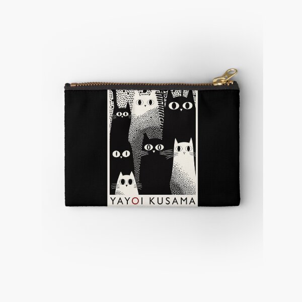 Item preview, Yayoi Kusama Black White Cats Poster - Polka Dot Feline Wall Art Print, Tokyo Contemporary Museum Decor designed and sold by HappyGrandmaUB.