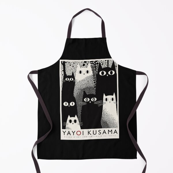 Item preview, Yayoi Kusama Black White Cats Poster - Polka Dot Feline Wall Art Print, Tokyo Contemporary Museum Decor designed and sold by HappyGrandmaUB.
