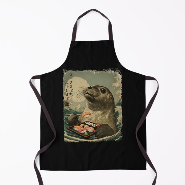 Item preview, Weddell Seal - Sushi Vintage Japanese Art designed and sold by JessArty ⭐⭐⭐⭐⭐.