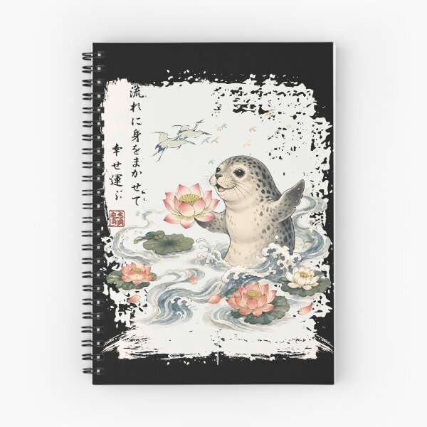 Item preview, Weddell Seal - Sumi-e Cherry Blossom Japanese Art designed and sold by JessArty ⭐⭐⭐⭐⭐.