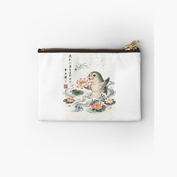 Item preview, Weddell Seal - Sumi-e Cherry Blossom Japanese Art designed and sold by JessArty ⭐⭐⭐⭐⭐.