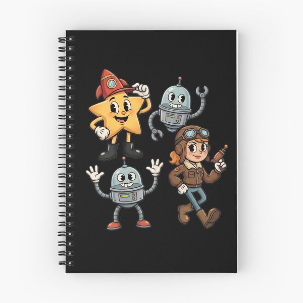 Item preview, Retro Space Explorer Sticker Pack | Cute Robot, Rocket Star Character & Vintage Aviator Girl designed and sold by Bhaskar Digital Art.