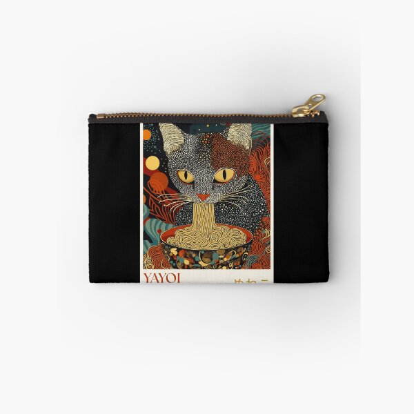 Item preview, Yayoi Kusama Cat Ramen Poster - Surreal Noodle Eating Cat Wall Art Print, Tokyo Fun Decor designed and sold by scrambledpeg.