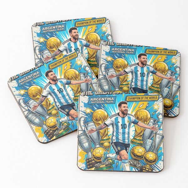 Item preview, Lionel Messi GOAT Poster  Argentina Football Legend Comic Art | World Champion Sports Illustration designed and sold by bivetTshirt.