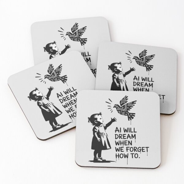 Item preview, BANKSY - AI WILL DREAM WHEN WE FORGET HOW TO designed and sold by 123ks.