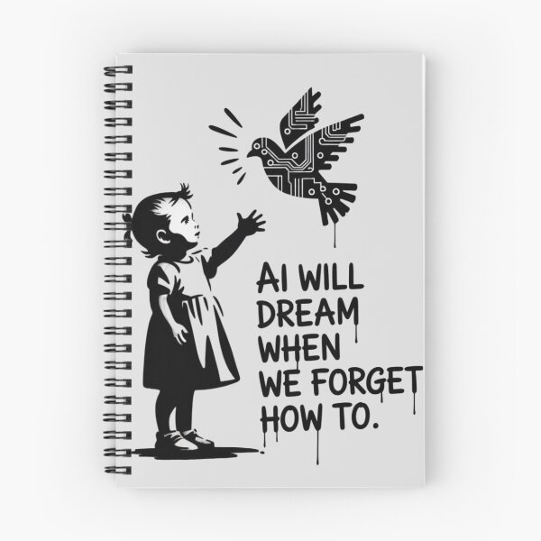 Item preview, BANKSY - AI WILL DREAM WHEN WE FORGET HOW TO designed and sold by 123ks.